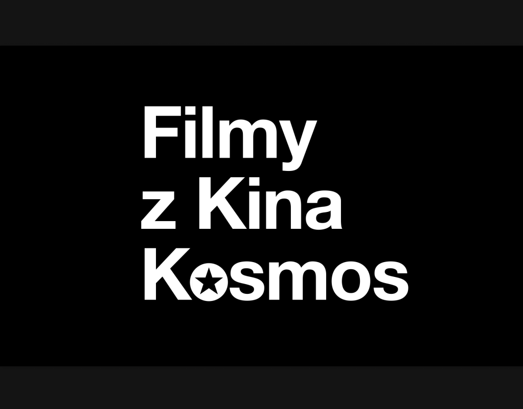 Logo z napisem 'Filmy z Kina Kosmos' na czarnym tle.